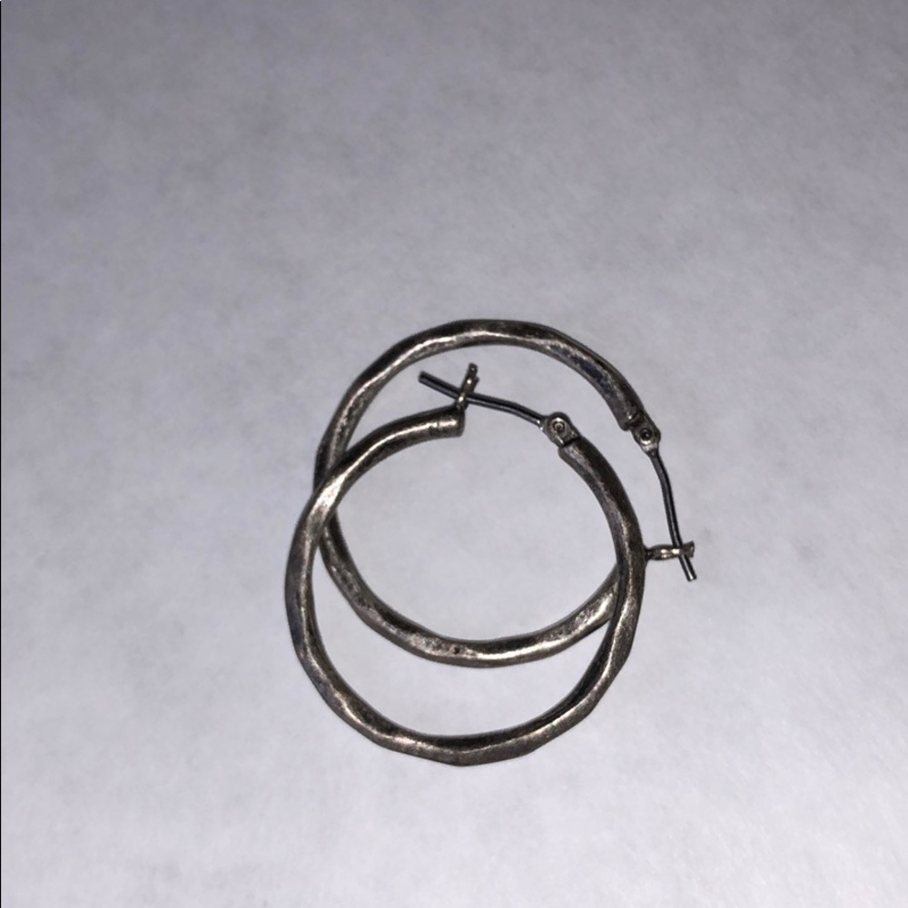 Silver hoop earrings